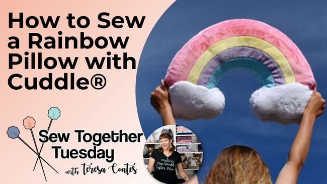 Video: How to Make a Rainbow Pillow with Cuddle® Minky (& Free Rainbow Pillow Pattern)
