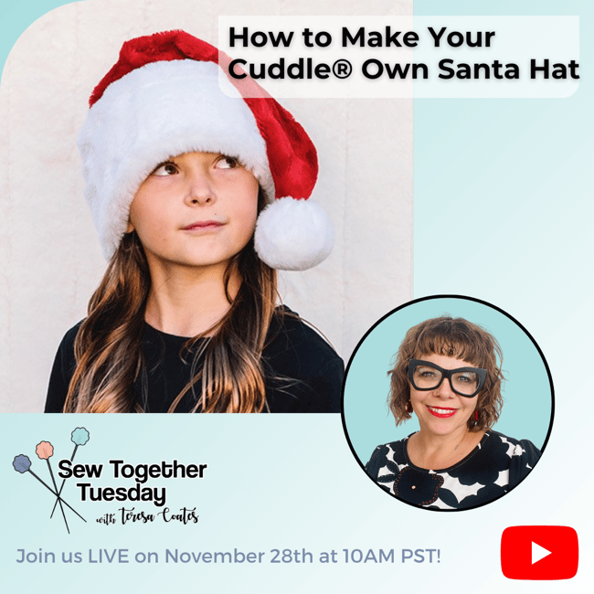 Sew Together Tuesday: How to Make your Own Cuddle® Santa Hat